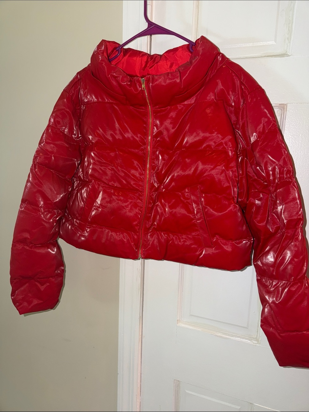 Red Puffer Jacket - Lightweight Warmth